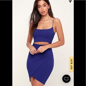 Lulus royal blue bodycon cocktail dress